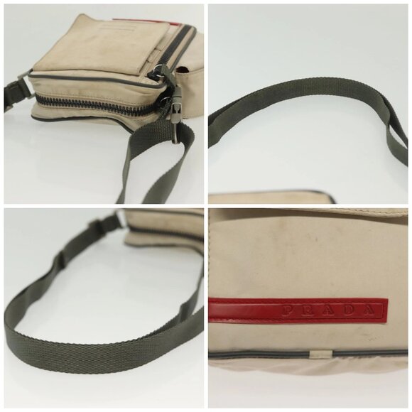 PRADA Sports Shoulder Bag Nylon White Silver Auth 138207 - Picture 16 of 16